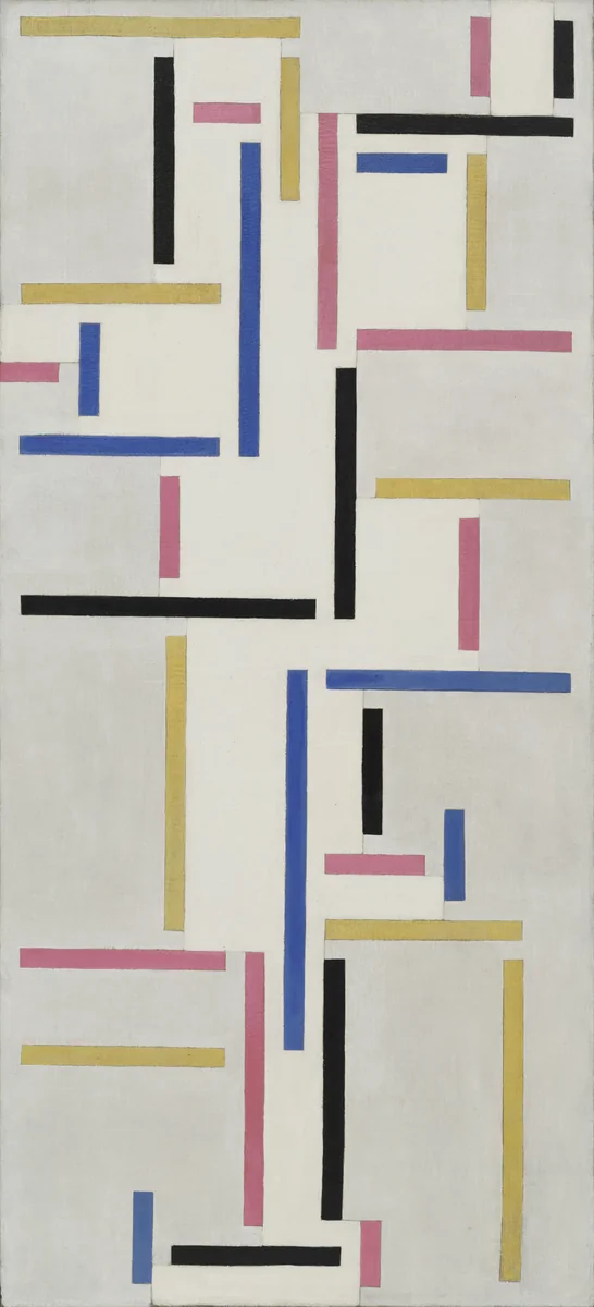 Rhythm of a Russian Dance by Theo van Doesburg, painting, 1918