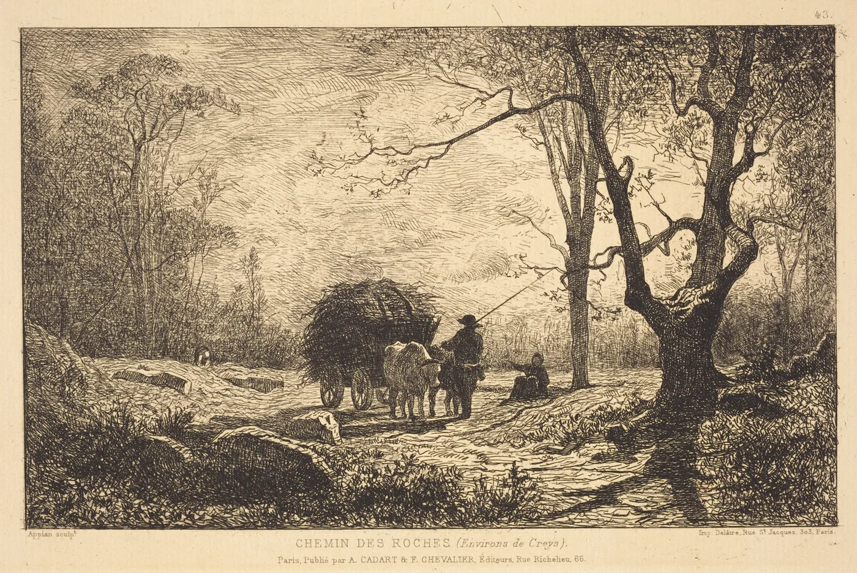 Chemin des Roches by Adolphe Appian, print, 1818-1898