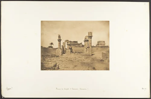 Ruines du Temple d'Herment (Hermentis) by Maxime Du Camp, photograph, 1849-1850
