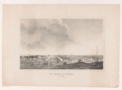 Legerkamp bij Rijen by anonymous, print, 1831-1843