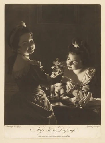 Miss Kitty Dressing by Joseph Wright, print, 1781