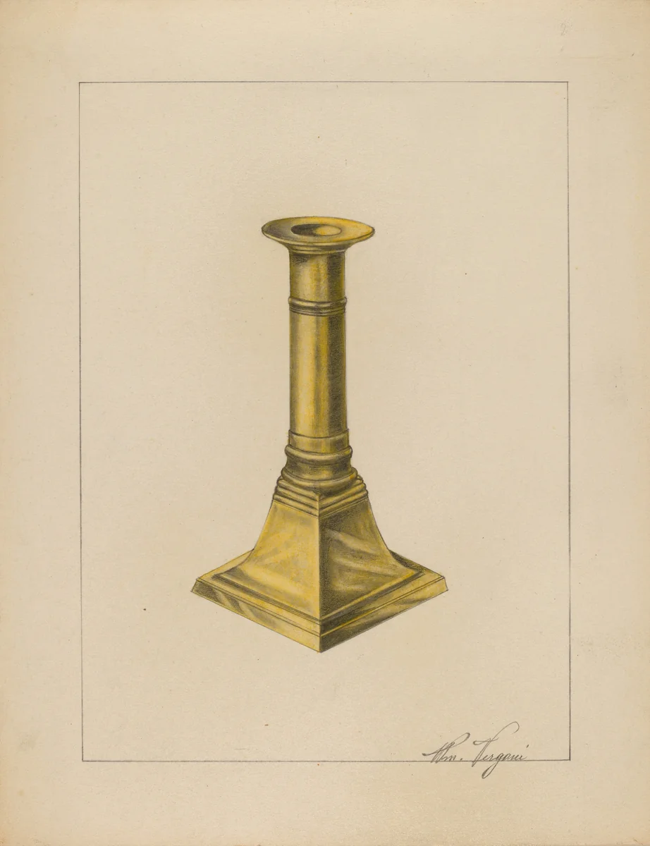 Candlestick by William Vergani, index of american design, 1937