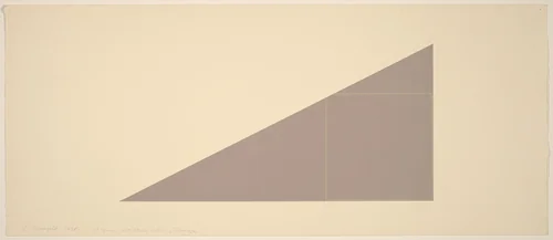 A Square Not Totally within a Triangle by Robert Mangold, drawing, 1975