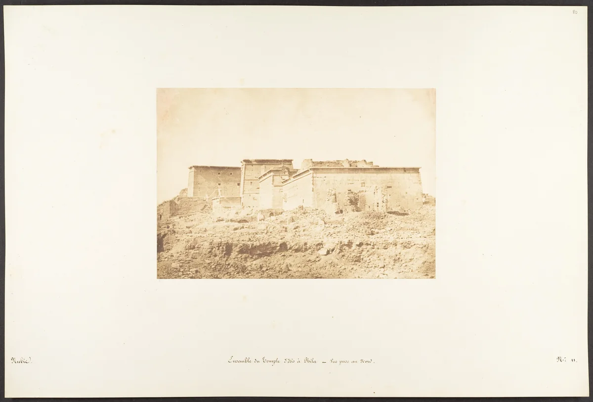 Ensemble du Temple d'Isis à Philae - Vue prise au Nord by Maxime Du Camp, photograph, 1850