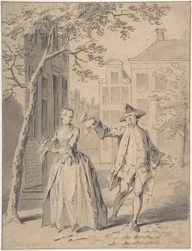 Scene From A Comedy by Jacob Buys, drawing, 1740-1801