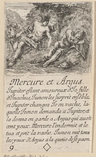 Mercurius en Argus by Stefano della Bella, print, 1620-1664