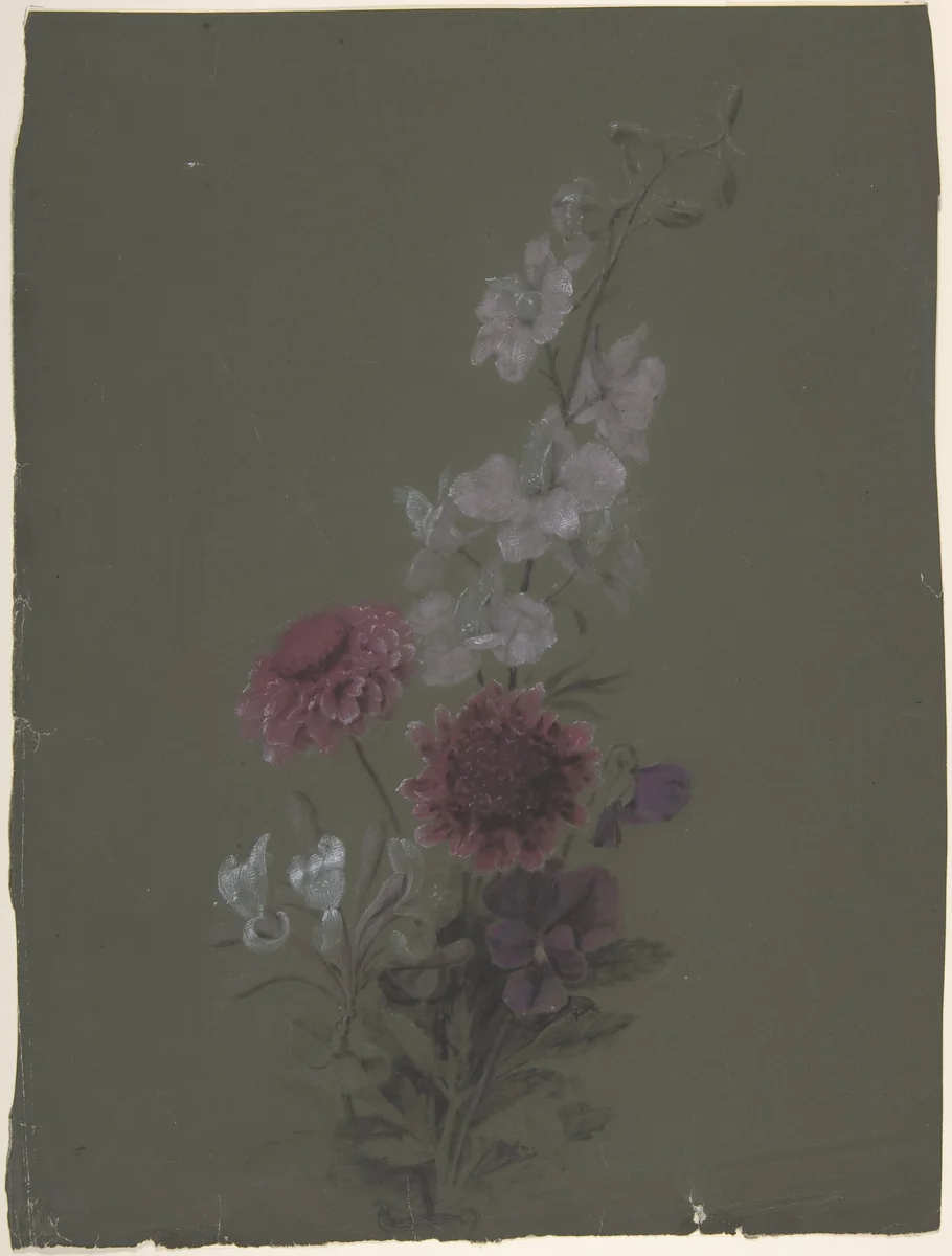 Floral Design by Antoine Berjon, drawing, 1770-1843