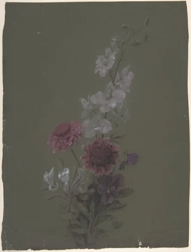 Floral Design by Antoine Berjon, drawing, 1770-1843