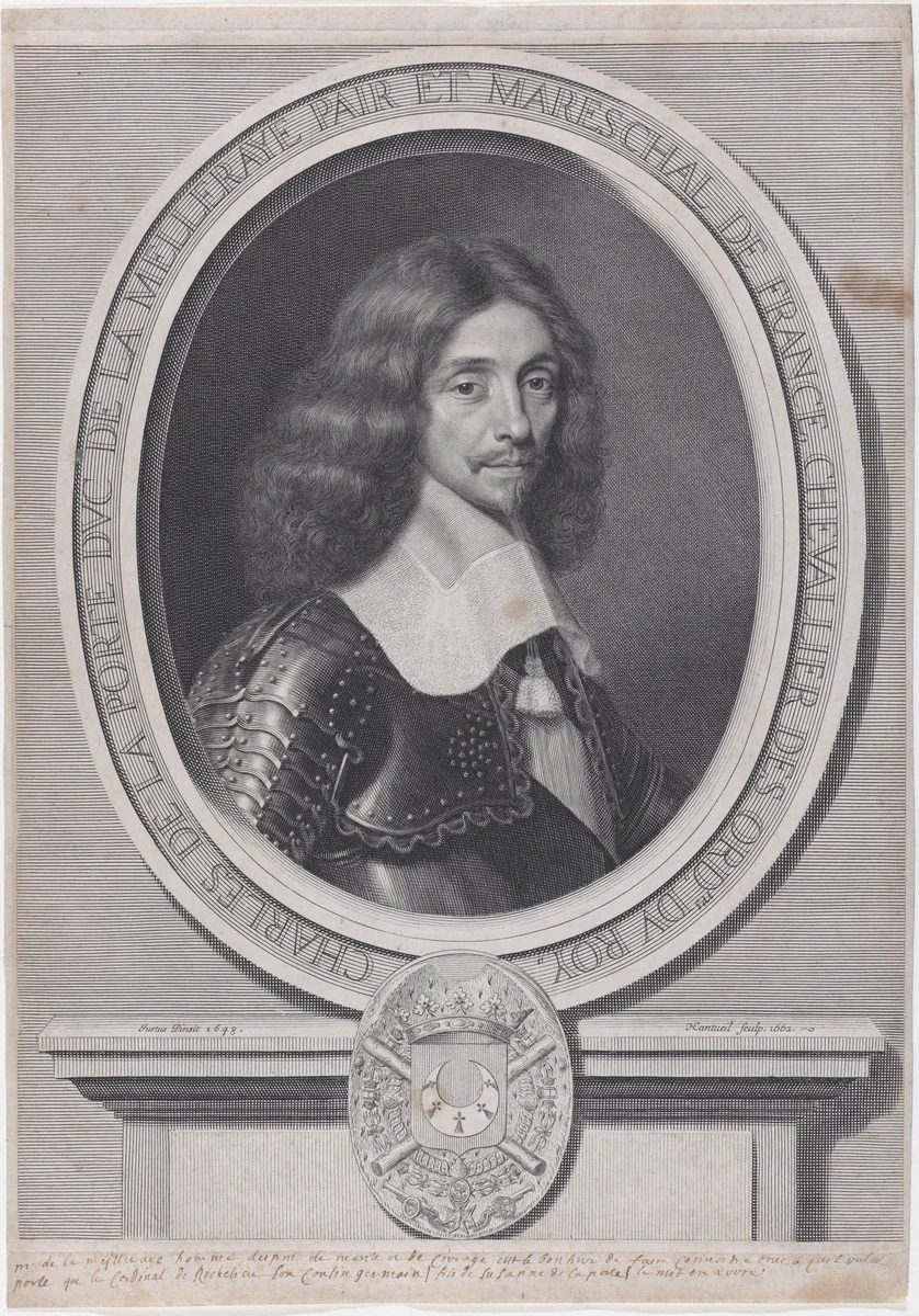 Portrait of Charles de la Porte Duc de la Melleraye by Robert Nanteuil, print, 1662