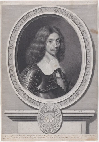 Portrait of Charles de la Porte Duc de la Melleraye by Robert Nanteuil, print, 1662