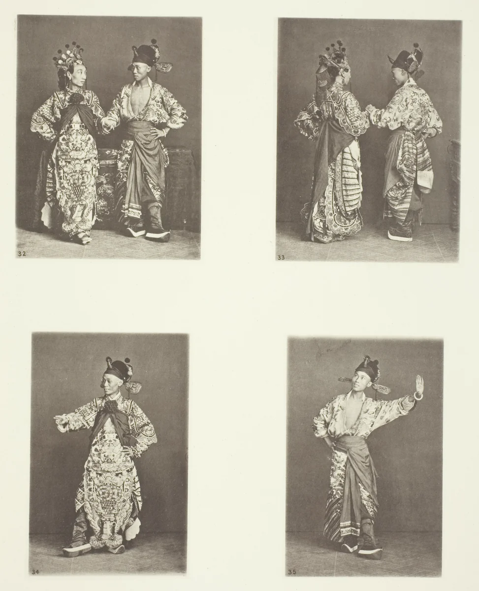 Actors, Ancient Marriage Costume; Actors, Ancient Marriage Costume; Ancient Costumes by John Thomson, photograph, 1863-1873