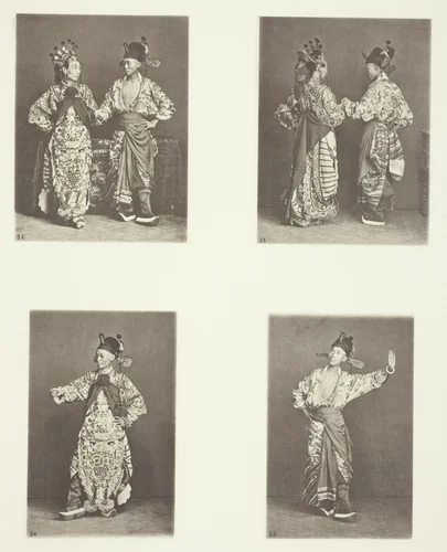 Actors, Ancient Marriage Costume; Actors, Ancient Marriage Costume; Ancient Costumes by John Thomson, photograph, 1863-1873