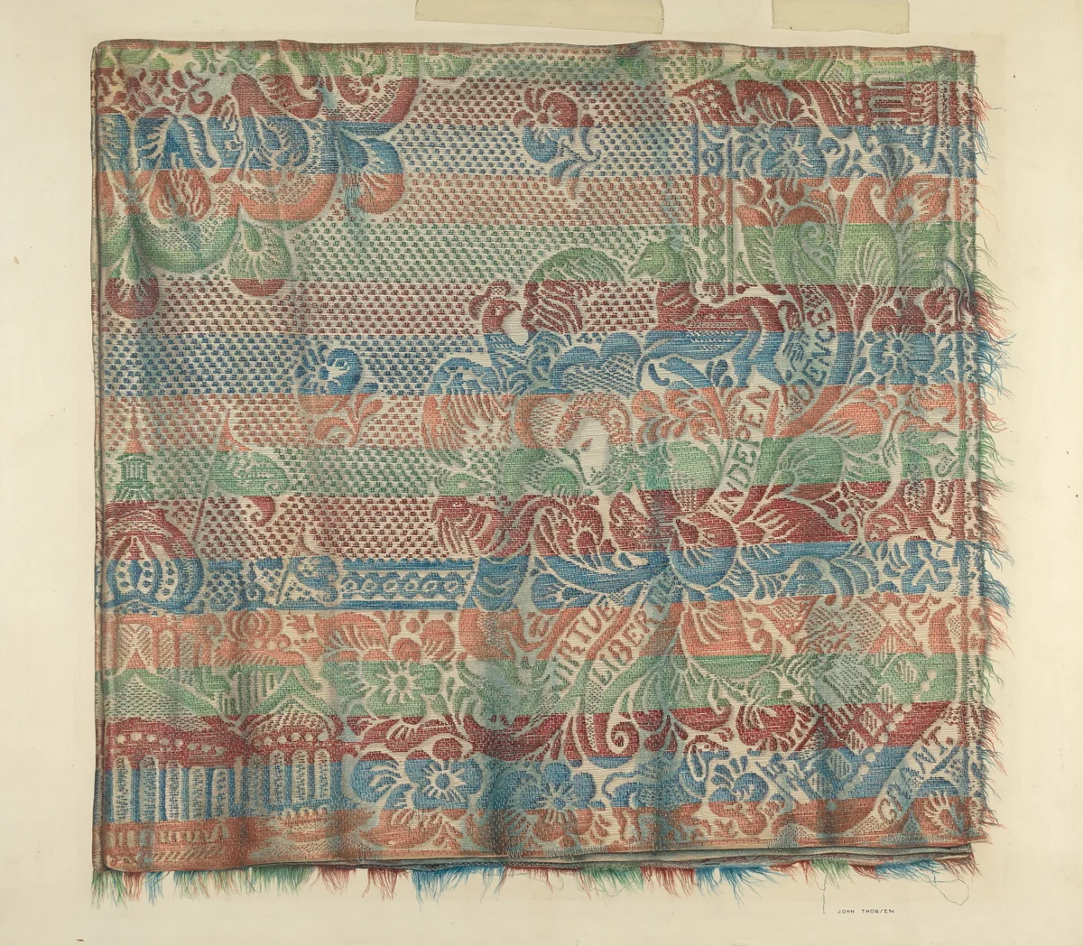 U.S. Grant Coverlet by John Thorsen, index of american design, 1939