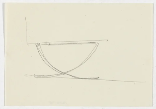 Chair Base (Elevation sketch) by Ludwig Mies van der Rohe, mies van der rohe archive, 1926