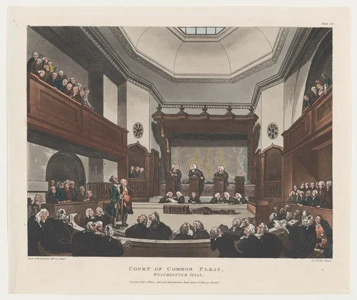 Court of Common Pleas, Westminster Hall by Thomas Rowlandson, print, 1808