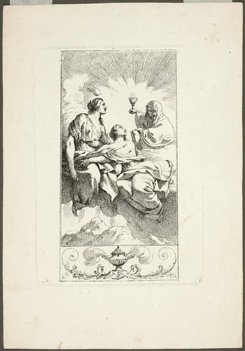 The Three Virtues of Theology by Jean Jacques Lagrenee, print, 1759-1821