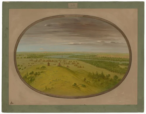 Fort Union by George Catlin, painting, 1861-1869