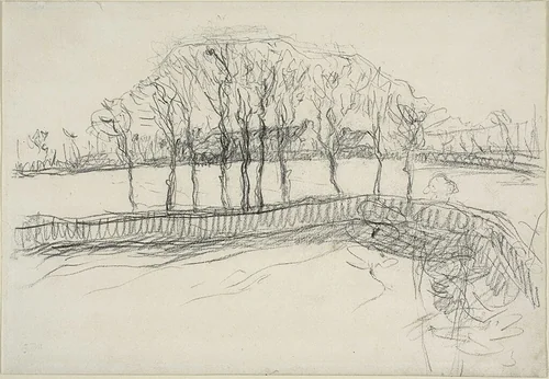 Pasture in Normandy by Jean-François Millet, drawing, 1860-1871