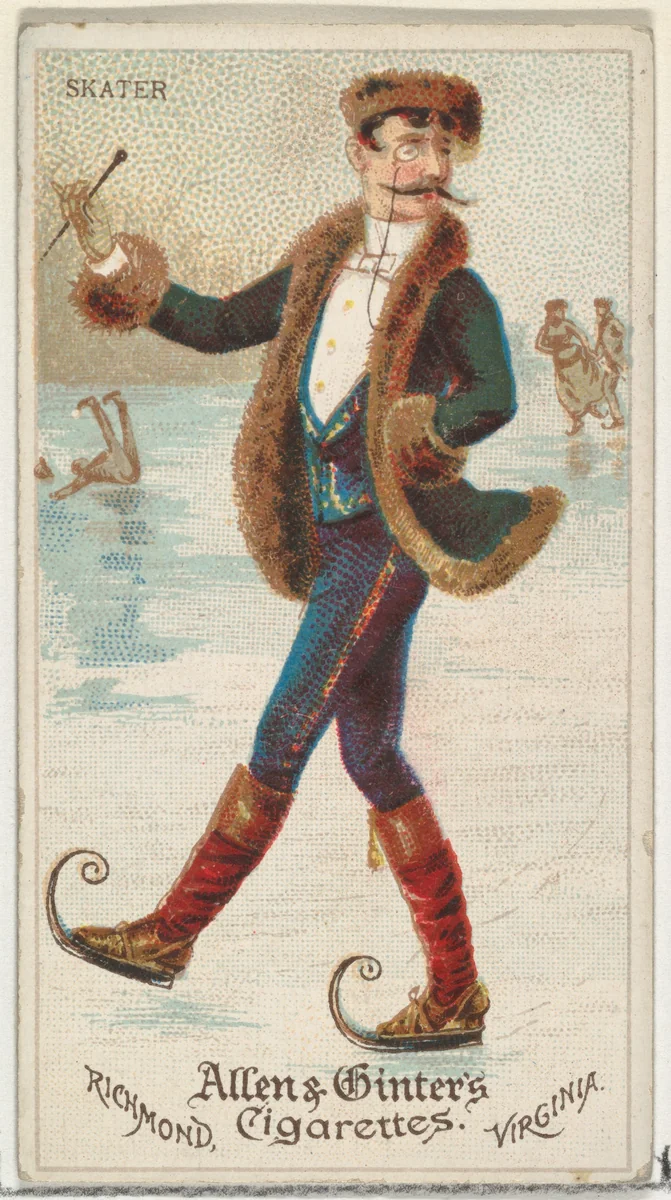 Skater, from World's Dudes series (N31) for Allen & Ginter Cigarettes by Allen & Ginter, print, 1888