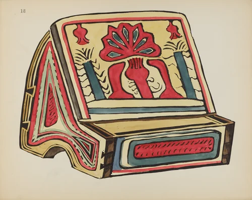 Plate 18: Reading Stand, Llano: From Portfolio "Spanish Colonial Designs of New Mexico" by American 20th Century, index of american design, 1935-1942