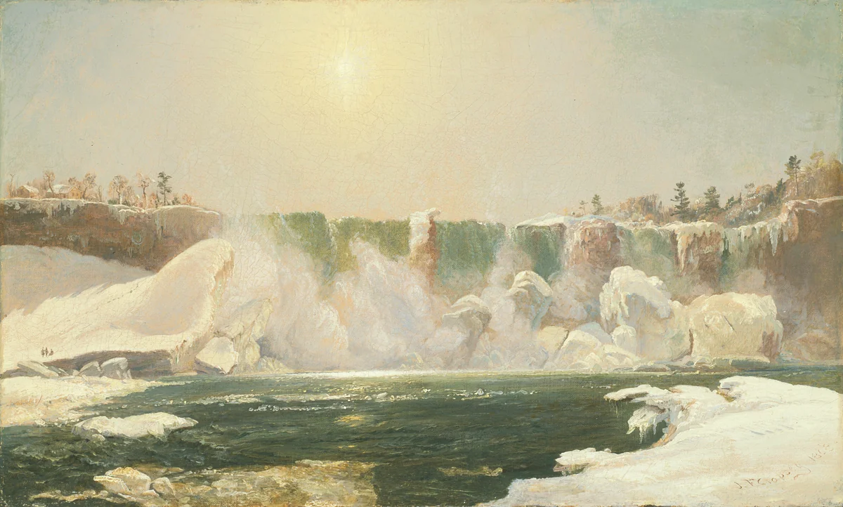 Niagara Falls in Winter by Jasper Francis Cropsey, painting, 1868