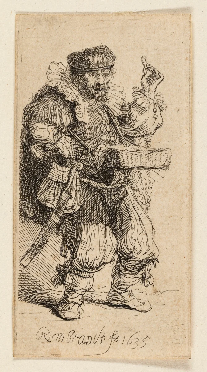 The Quacksalver by Rembrandt van Rijn, print, 1635