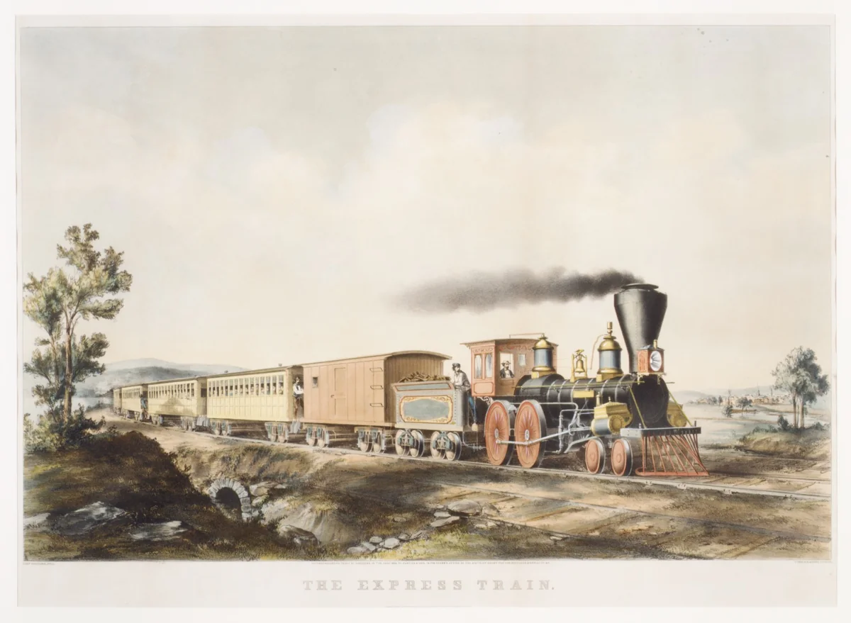 The Express Train by Charles Parsons, print, 1859