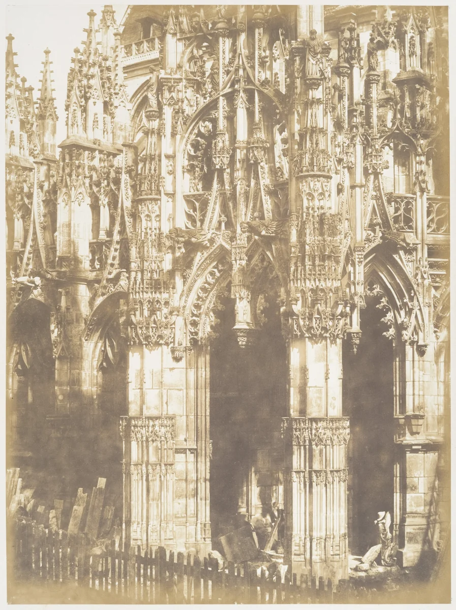 Portail de la Cathédrale de Louviers by Edmond Bacot, photograph, 1852-1854