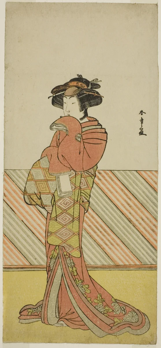 The Actor Segawa Kikunojo III in an Unidentified Role by Katsukawa Shunsho (勝川 春章), print, 1773-1783