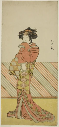The Actor Segawa Kikunojo III in an Unidentified Role by Katsukawa Shunsho (勝川 春章), print, 1773-1783
