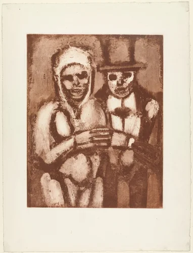 Baudelaire: Les Fleurs du mal. Bride and Groom, by Georges Rouault, print, 1926
