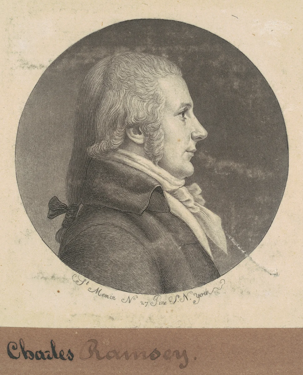 Charles Ramsay by Charles B. J. Févret de Saint-Mémin, print, 1797