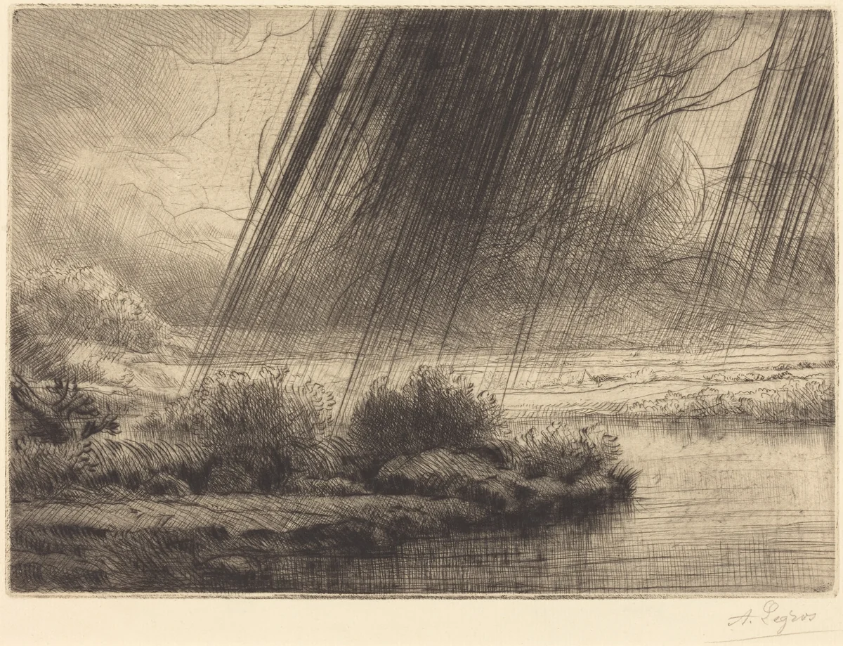 Storm (Un orage) by Alphonse Legros, print, 1837-1911