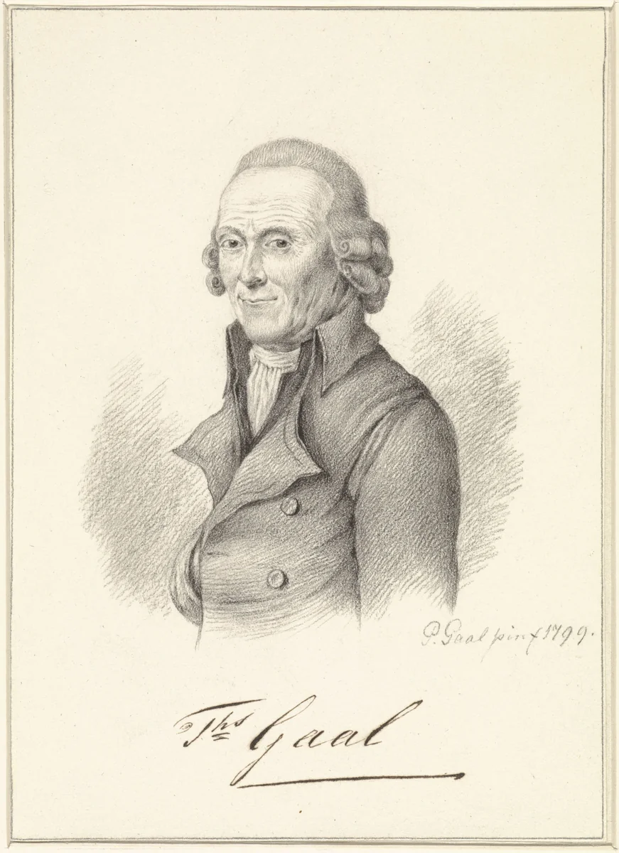 Portret van Thomas Gaal by Pieter Gaal, drawing, 1799