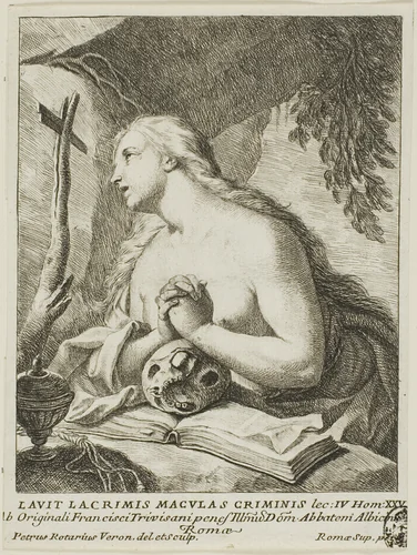 Saint Mary Magdalene by Pietro Antonio Rotari, print, 1728-1731