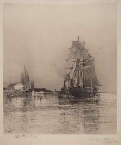 In Low Tide by Prosper Louis Senat, print, 1888