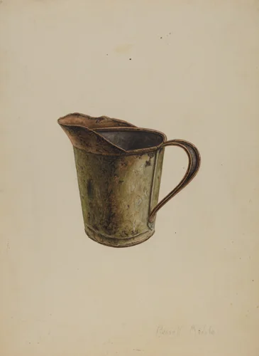 Tin Measuring Cup by Russell Madole, index of american design, 1939