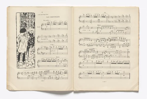 The Herdsman (Le Chevrier) (headpiece, page 14) from Petites scènes familières by Pierre Bonnard, illustrated book, 1893