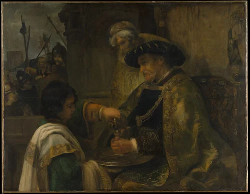 Pilate Washing His Hands by Rembrandt, painting, 1660-1699