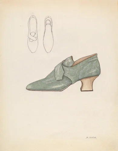 Woman's Shoe by Margaret Concha, index of american design, 1936