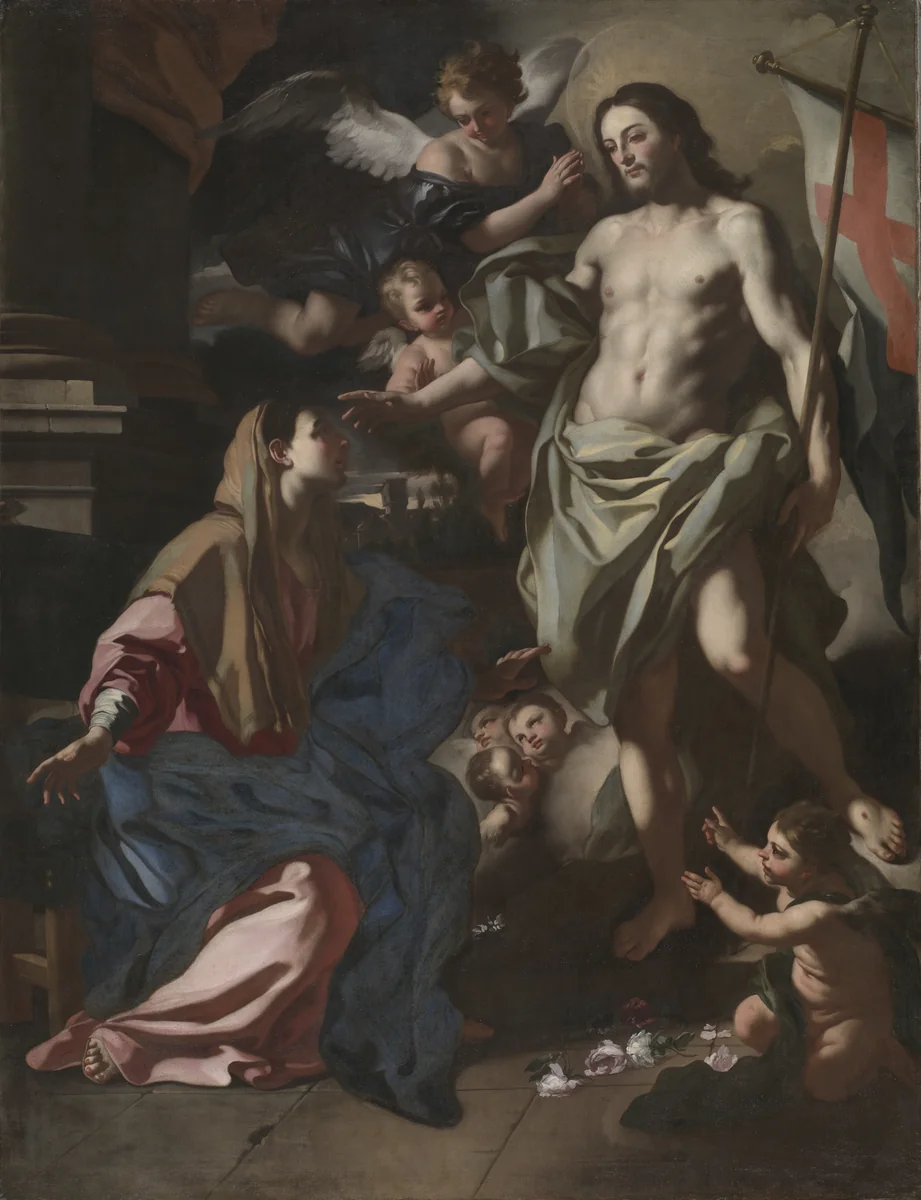 The Risen Christ Appearing to the Virgin by Francesco Solimena, painting, 1703-1713