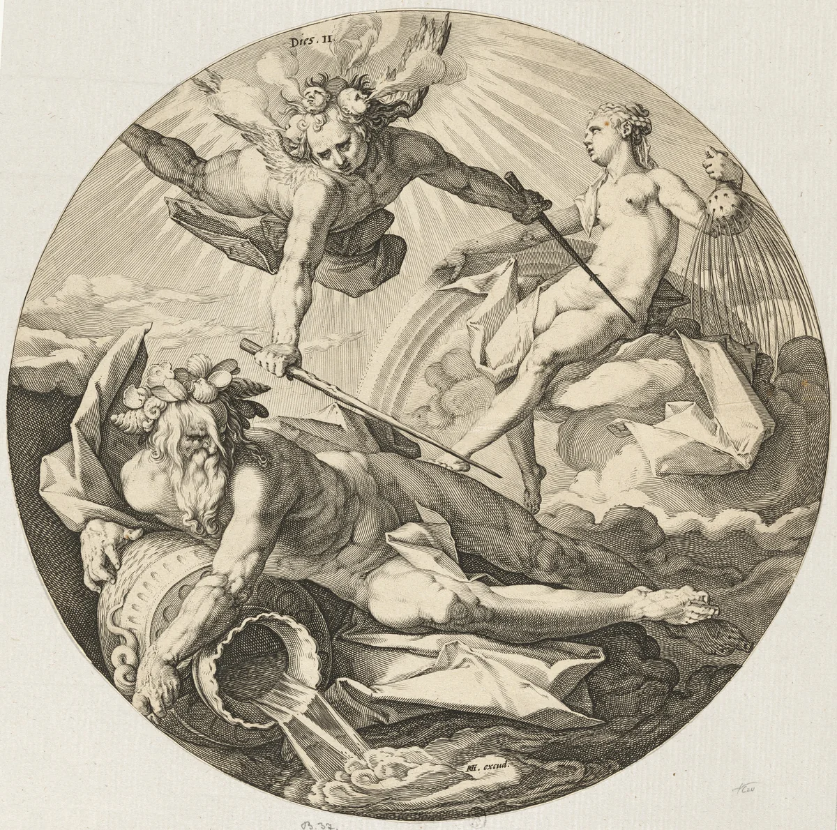 Dies II (Second Day) by Jan Muller; Hendrick Goltzius, print, 1589