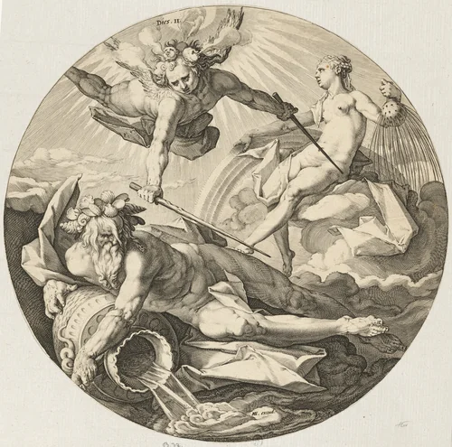 Dies II (Second Day) by Jan Muller; Hendrick Goltzius, print, 1589