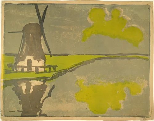 Mill by the Water (Mühle am Wasser) by Emil Nolde, print, 1926