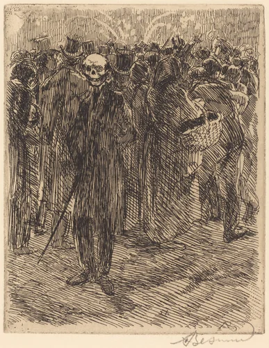 In the Crowd (Dans la foule) by Albert Besnard, print, 1900