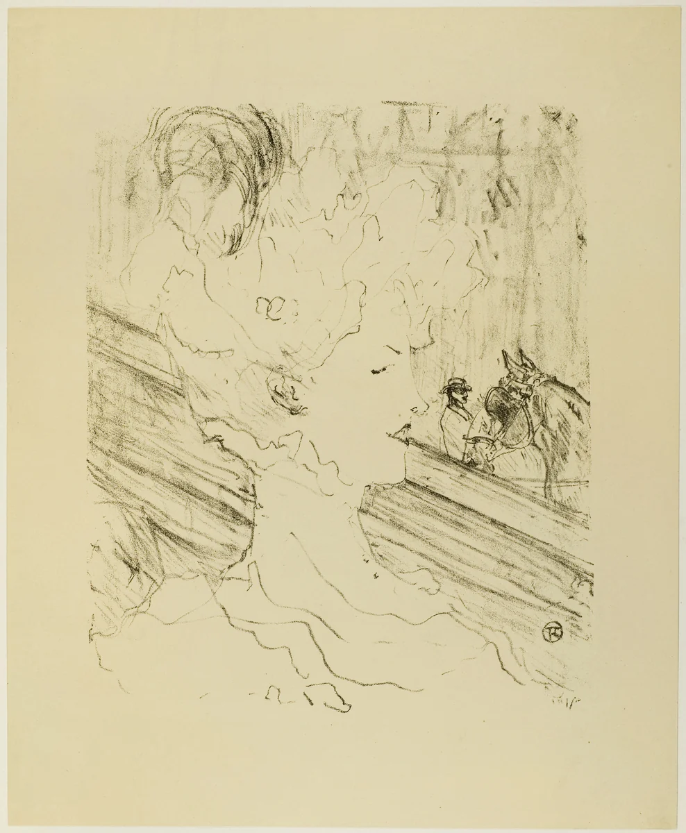 Emilienne d'Alençon, from Treize Lithographies by Henri de Toulouse-Lautrec, print, 1898