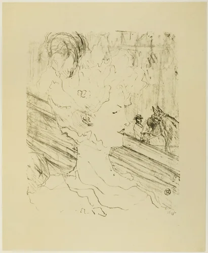 Emilienne d'Alençon, from Treize Lithographies by Henri de Toulouse-Lautrec, print, 1898
