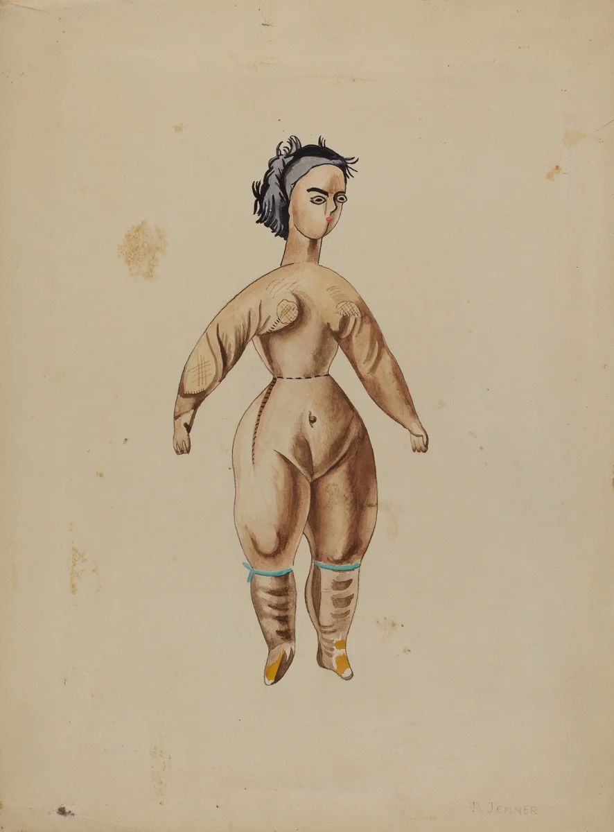 Primitive Doll by Percival Jenner, index of american design, 1936