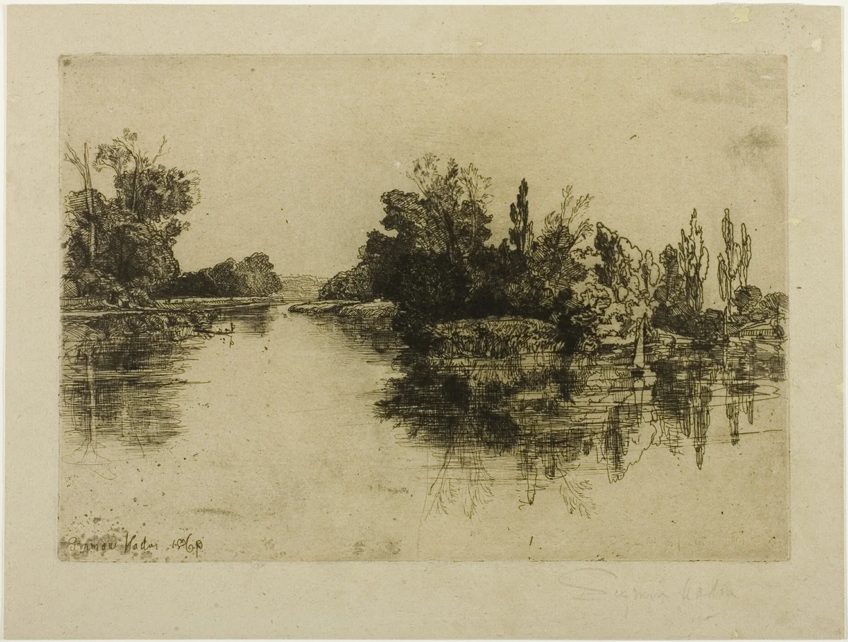 The Island Opposite Boyle's Farm by Francis Seymour-Haden, print, 1869