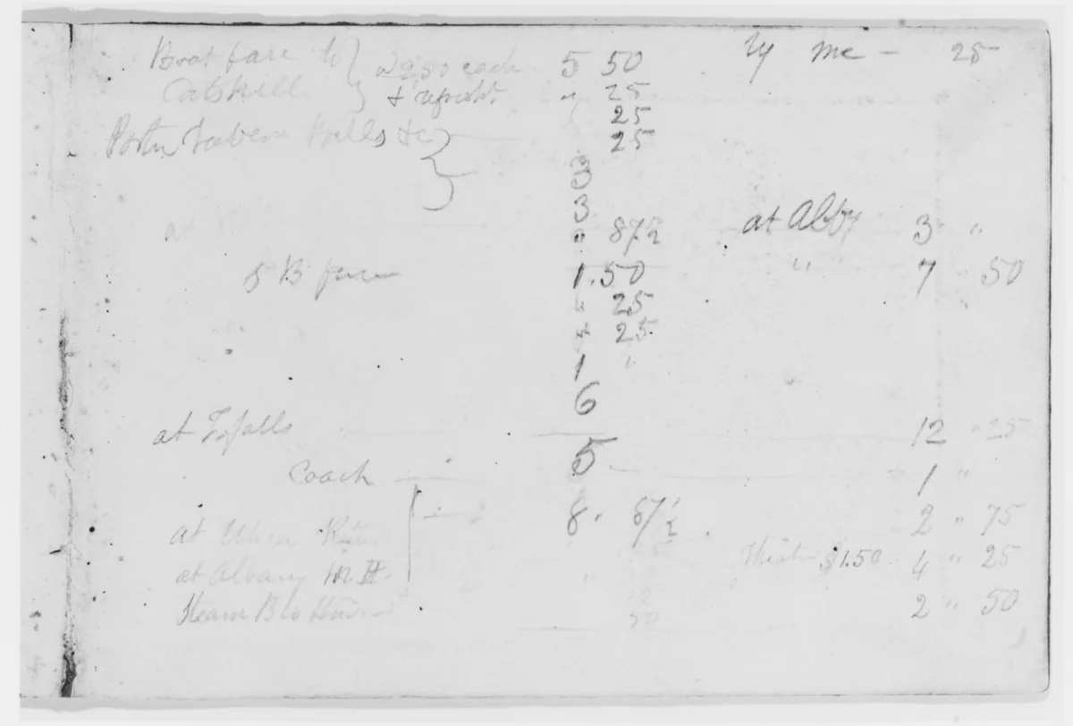 Accounts (from Sketchbook) by Asher Brown Durand, artwork, 1796-1886